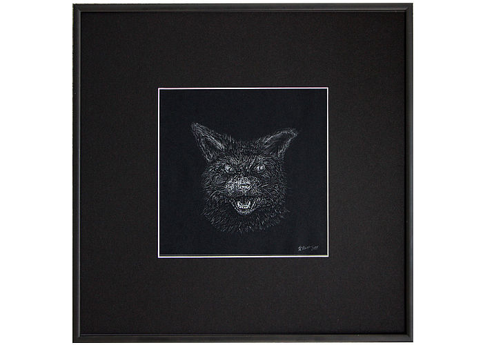 Fuchs<br>Bild ca. 20 x 20 cm   Rahmen: ca. 40 x 40 cm
