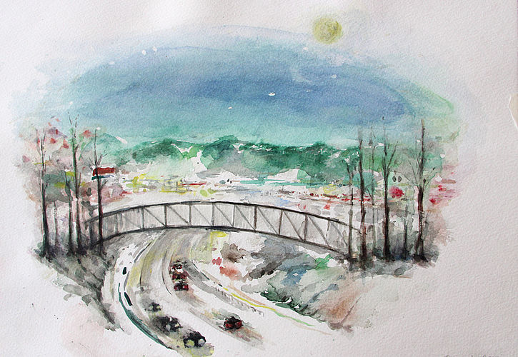 Aquarell<br>29,7 x 42 cm