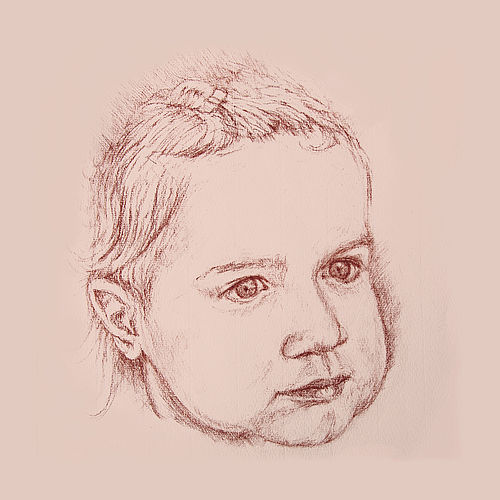 Portrait Amelia  Pastellkreide<br>ca. 42 x 29,7 cm
