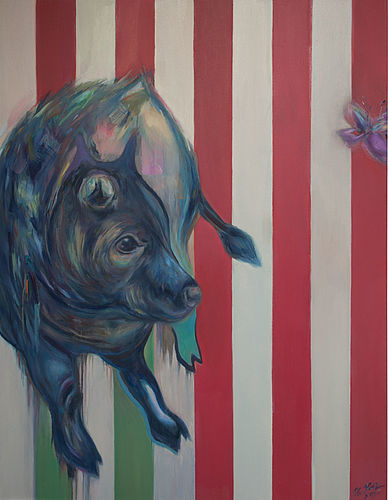 Blaue Kuh<br>Mit Rahmen