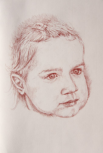 Portrait Amelia  Pastellkreide<br>ca. 42 x 29,7 cm